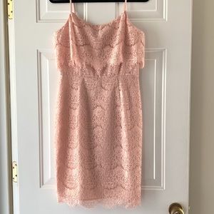 NWT Nanette Lepore barely blush lace sheath dress